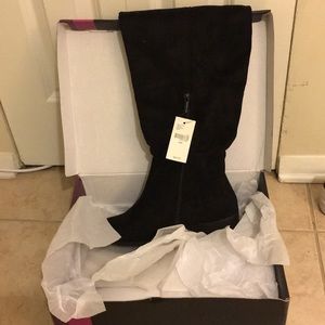 Lane Bryant Black Knee High Boots